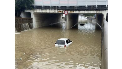 Photo of 暴雨成灾!苗栗市区及地下道淹水