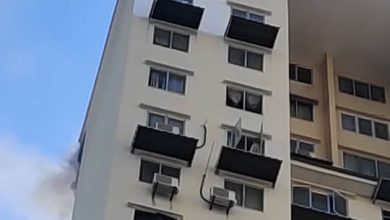 Photo of 五条路组屋顶楼大火 冒出滚滚浓烟