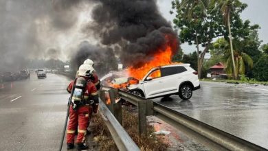 Photo of 5车连环撞酿火烧车 女司机受伤送院