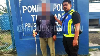 Photo of “警官，我打人了” 男子带魔鬼鱼尾巴自首