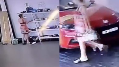 Photo of 女子开名车拿走别人饼干 店家: 不交代将报警
