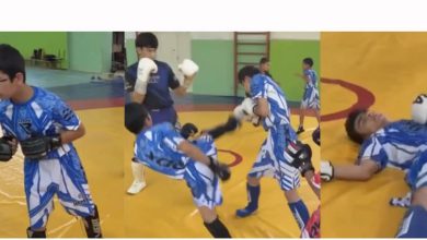 Photo of 摘下眼镜秒“失焦”   男童练武一脚误踢晕旁人