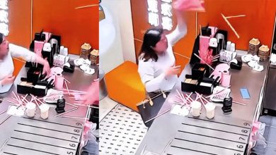 Photo of 少2根吸管就暴走 女砸奶茶店:惹到我算你倒楣！