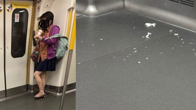 Photo of 核突 !  港铁大妈当众脱鞋挠脚 皮碎屑掉满地也不捡走