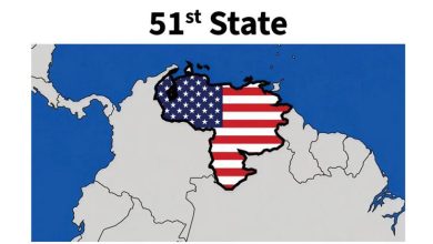 Photo of 特朗普发第51州地图 委内瑞拉领土被标美国国旗