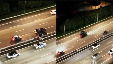 Photo of 遇车祸横停快车道 同一轿车被撞3次