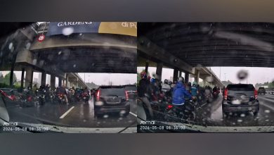 Photo of 骑士天桥底避雨占道惹议 网民忧心重型车辆刹车不及