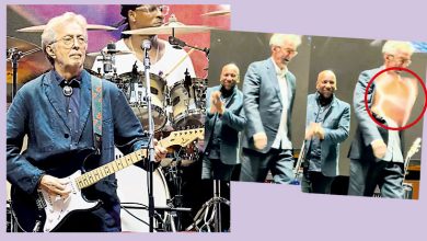 Photo of 吉他之神Eric Clapton 舞台上遭狠砸 踉跄退场不Encore