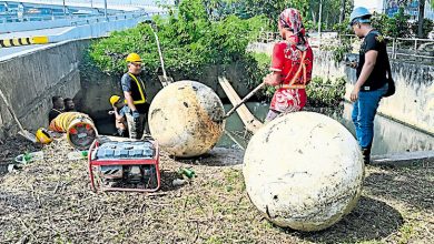 Photo of 武吉拉惹交汇处频水灾 清沟挖出广告大模型