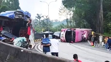 Photo of 视频〡云顶下山路段严重车祸 旅巴翻覆伤亡不明