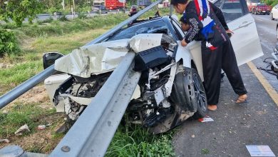 Photo of 医生开车疑睡着 护栏贯穿车身酿2死1伤