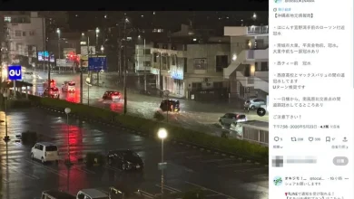 Photo of 大雨袭日本冲绳本岛 传出淹水与路崩灾情