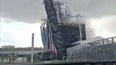 Photo of 强风来袭！天津音乐节舞台摇摇欲坠 演出紧急中断