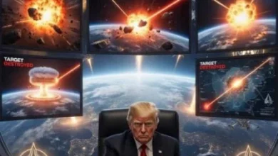 Photo of 特朗普晒AI生成图：太空战争 与外星人并肩行走