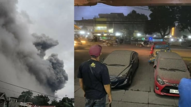 Photo of 菲律宾马荣火山喷发 火山灰覆盖周边城镇