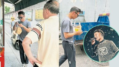 Photo of 谢霆锋身家5亿 蹲路边买1元小吃