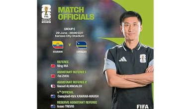Photo of 【2026美加墨世界杯】厄瓜多尔对库拉索 中国裁判马寧执法