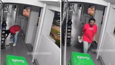 Photo of 男涉门外偷拖鞋 监视器全程拍下