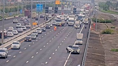 Photo of 泰高速公路螺丝散落 近百车连环爆胎
