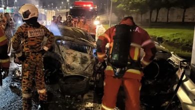Photo of 相信车速过快撞栏起火 2大学生烧死 1新籍乘客获救