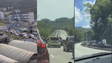Photo of 进油站也能堵成停车场 游子崩溃: 进退两难