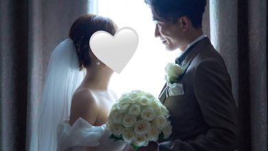 Photo of 桃田贤斗晒婚礼照 蒙脸妻身材成焦点