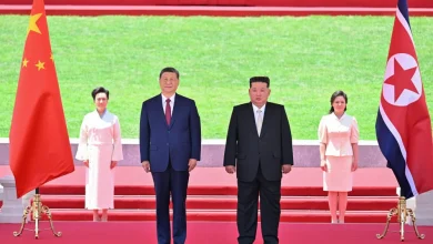 Photo of 习近平乘专机访朝鲜 金正恩盛大仪式欢迎