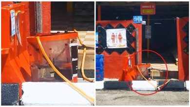 Photo of 饮料桶接厕所水龙头取水   小贩做法让网民大喊恶心