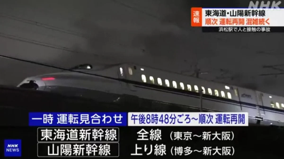 NHK新闻画面截图。