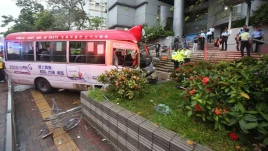 Photo of 港小巴失控冲上人行道  16伤1路人送院身亡