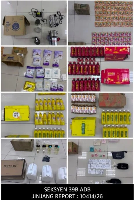 冼都警方在泗岩沫某公寓展开的肃毒行动中，起获总值逾172万令吉的各类毒品。 （警方提供照片）