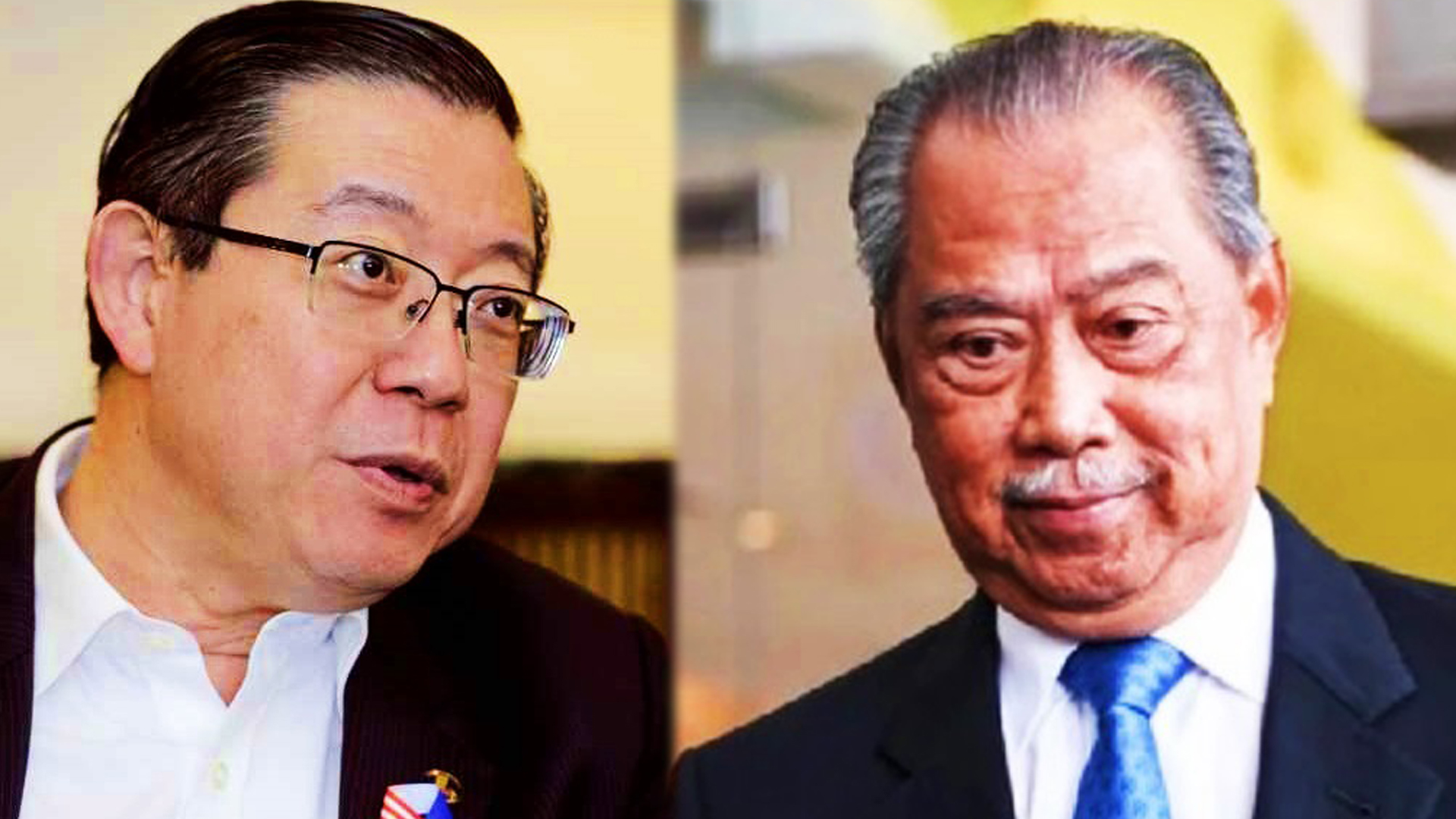 慕尤丁(右)针对高庭裁定他需向林冠英(左)支付135万令吉赔偿金的判决提出上诉。