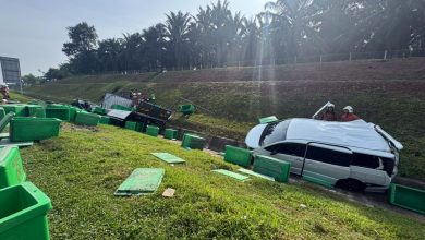 Photo of 南北大道3车连环撞 8人受伤包括4名教师