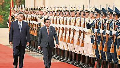 Photo of 就任总统后首次访华 习近平会晤敏昂莱