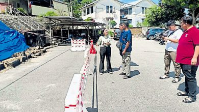 Photo of 武拉必美珍珠花园组屋区 大雨后局部土崩