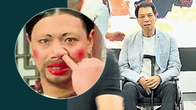 Photo of 如花李健仁坐轮椅看戏 精神不错