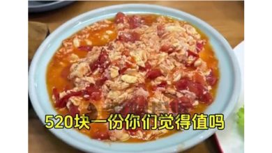 Photo of 不是普通鸡蛋! 番茄炒蛋卖520元 厨师:成本就逾200元