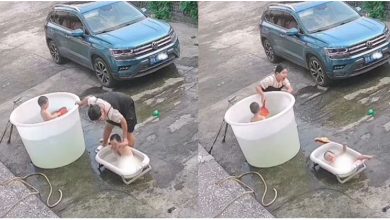 Photo of 澡盆滑倒险溺水 拄杖姑姑救男童