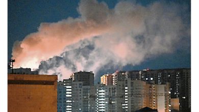 Photo of 俄军夜袭乌克兰 基辅酒店中弹起火