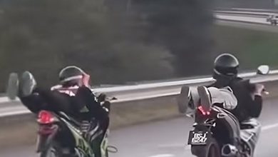 Photo of 南北大道危险骑行 男女“超人”齐落网