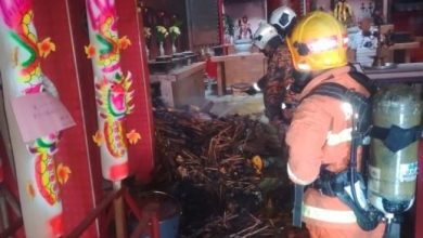 Photo of 加叻天圣宫失火 香烛库存被烧毁