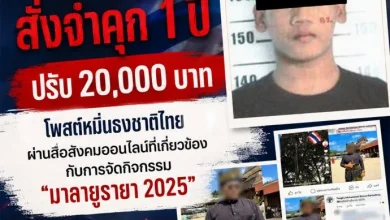 Photo of 网上发言侮辱国旗 泰男判监半年兼罚款
