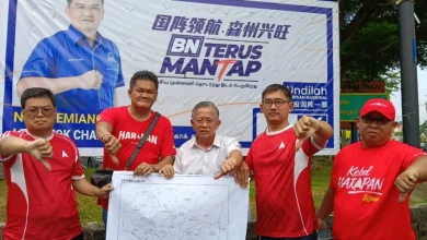 Photo of 【森州州选】指廖国赈宣传海报放错选区 周世扬调侃战场都分不清