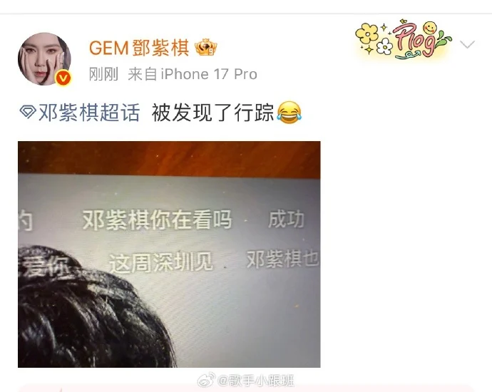 邓紫棋真的在看《歌手2026》！她截图观众留言，还笑说自己的行踪被发现了！（取自微博）