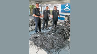 Photo of 捣破偷电缆集团 彭捕9人起50万证物