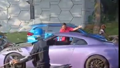 Photo of 大道逆向停驶阻交通 紫色GTR司机接罚单