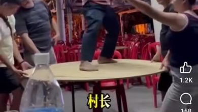 Photo of 村长桌上跳舞视频遭剪辑 李华麟: 只是与民同乐