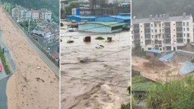 Photo of 暴雨狂袭湖北 地陷路断洪水肆虐