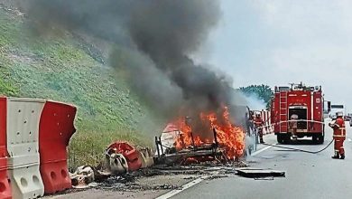 Photo of 罗里南北大道失火 司机跟车员及时逃生