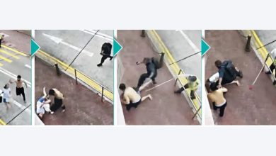 Photo of 青年持刀追斩两人!非洲男以身护外佣 保安扫帚协助救人